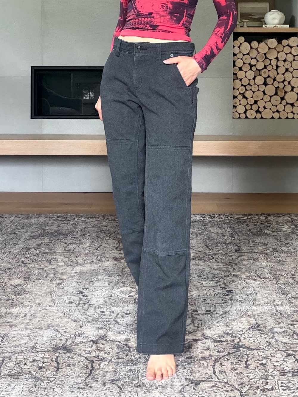 Patagonia iron forge Dark Gray carpenter pants small hemp blend